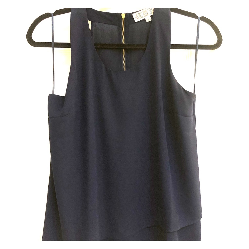 Navy blue sleeveless top